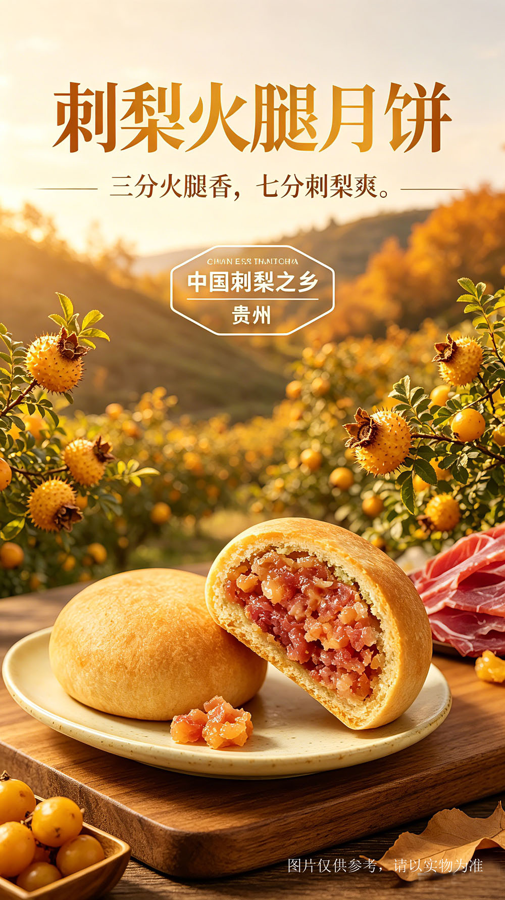 贵煌刺梨火腿月饼